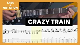 Ozzy Osbourne - Crazy Train (Randy Rhoads Version) Guitar Playthrough Tab & Music Notation