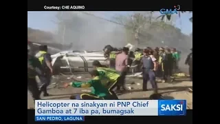 Saksi: Helicopter na sinakyan ni PNP Chief Gamboa at 7 iba pa, bumagsak