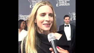 'A Murder at the End of the World' creator Brit Marling on 2024 Writers Guild Awards red carpet