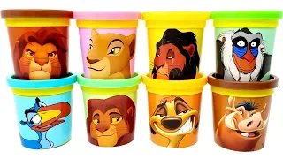 8 The Lion King Characters Play-Doh Surprise Toys!!