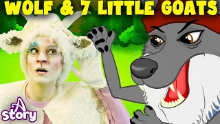 Wolf and 7 Little Goats+The Greedy Wolf and His Treacherous Plan|English Fairy Tales & Kids Stories