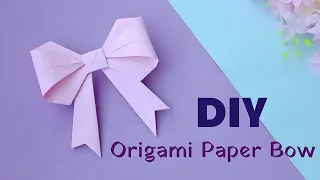 Easy Paper Bow | Origami - How to fold a paper Bow/Ribbon ♥︎ Paper Kawaii