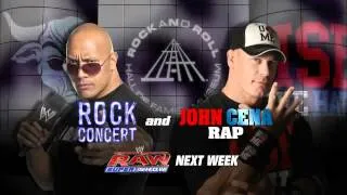 WWE Raw 3/12/12 - The Rock Concert & John Cena Rap [HD]