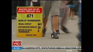 Bagong kaso ng HIV noong February 2018