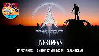 Roscosmos - Soyuz MS-16 Landing - Kazakhstan, October 22, 2020
