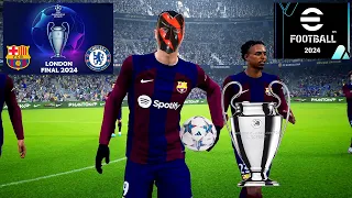 eFootball 2024 PC Gameplay | Barcelona vs Chelsea | UEFA Champions League Final | Phil Gaming OP