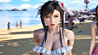 Tifa In Bikini All Scenes - Final Fantasy 7 Rebirth (PS5) 2024 Cloud and Tifa Romance