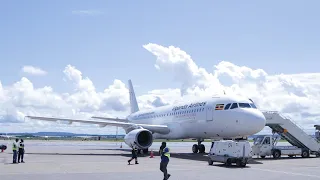 The newly leased aircraft to Uganda airline fails to take off with passengers on board