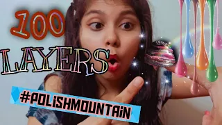 #nailpolishchallenge #polishmountain 100 LAYERS CHALLENGE _NAILPOLISH COAT_ BLOOPERS ADDED