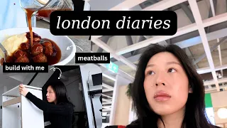 London Diaries 16 |  Solo IKEA Trip Vlog: DIY Furniture, Trying Swedish meatballs 🏠🇸🇪