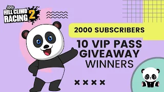 HCR2 VIP PASS GIVEAWAY WINNERS ANNOUNCEMENT 😎 - Hill Climb Racing 2