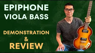 Epiphone Viola Bass - A viable Hofner Beatle Bass alternative?? Demonstration of sounds and review