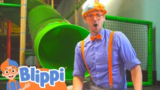 Playing With Blippi At The Kids Club Indoor Playground | Educational Videos For Kids