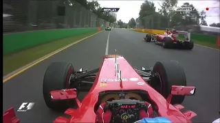 Fernando Alonso onboard overtake on Lewis Hamilton Australian GP 2013