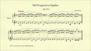 Czerny, 100 Progressive Studies, Op 139, No 3