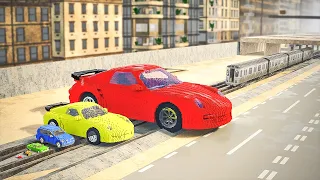 Big & Small Cars vs Train DLC  | Teardown