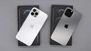 iPhone 12 Pro Max Graphite & Silver Comparison & Unboxing!