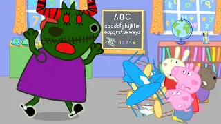 Zombie Apocalypse, Zombie Teacher attacks Peppa at School | Funny Peppa Pig Animation