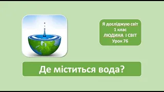 Де міститься вода? 1 клас