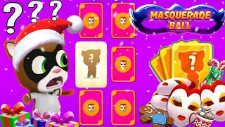 Talking Tom Gold Run Christmas Masquerade Ball event Lucky Card Mummy Tom vs Roy Raccoon GAMEPLAY