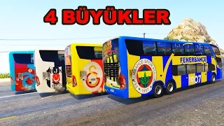 4 Büyükler Takım Otobüsleri Otoyolda Yarışıyor - GTA 5