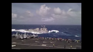 US Navy ship DDG-105 Takes a nose dive