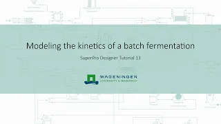 Tutorial 13:  Modeling the kinetics of a batch fermentation