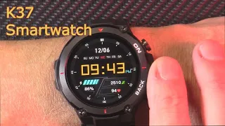 K37 Smartwatch review | The best cheap GPS smartwatch on a budget | #DTKTopPick