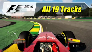F1 2014 (PS3) - Driving All 19 Tracks - Wheelcam (4K@60)