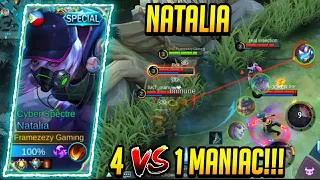 4 ENEMIES AMBUSHED MY NATALIA AND THIS HAPPENS - MLBB