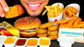 ASMR BURGER KING CHICKEN NUGGETS ONION RINGS WHOPPER FRIES MUKBANG EATING SHOW BIG BITES NO TALKING