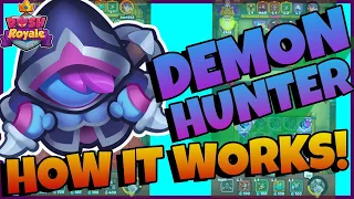 How Does *NEW* DEMON HUNTER Work in Rush Royale? - 40 Tiers in PVP - BEST DH DECK!