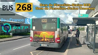 Bus 268 Ratp man lion's city Le Trajet Entre 2 Gare de Pierrefitte-Stains