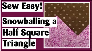 Snowballing a Half Square Triangle - Easy Quilt Block Tutorial plus Digital Quilt Show