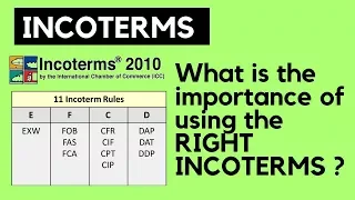 Incoterms : What is the importance of using the RIght Incoterms?