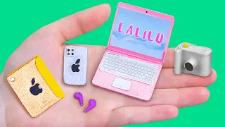 10 DIY Barbie Hacks und Handwerke /  Miniatur Iphone 12, MacBook und mehr!
