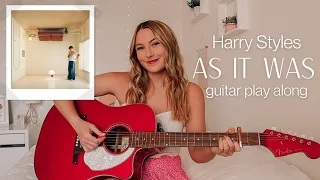 Harry Styles As It Was Beginner Guitar Play Along EASY CHORDS // Nena Shelby