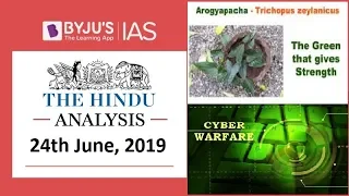 'The Hindu' Analysis for 24th June, 2019 (Current Affairs for UPSC/IAS)