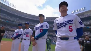 Dodgers 2024 Starting Lineups, National Anthem