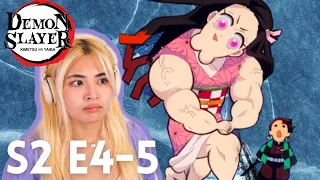 GIANT buttchin Nezuko 😲 | Demon Slayer S2 EP 4 and 5 reaction & review