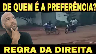 PREFERÊNCIA EM CRUZAMENTOS NÃO SINALIZADOS. REGRA DA DIREITA.