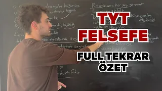 TYT FELSEFE 4 DAKİKADA FULL TEKRAR ÖZET | Derecenin Notlarından Fulleten Özet