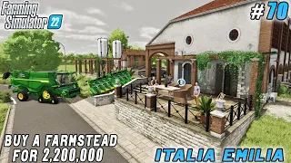 Harvesting sunflowers, buy a farmstead for 2,200,000 | Italian Farm | Farming simulator 22 | ep #70