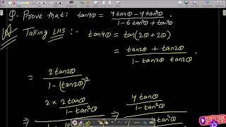 Prove that : tan4x = 4tanx (1 - tan²x)/1 - 6tan²x + tan⁴x