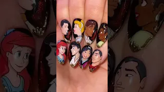 DISNEY PRINCESS nail art?! 👑💅🏻 #shorts #nailartist #nailart #naildesign #nailsart  #nails