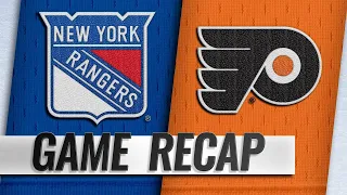 Flyers shut out Rangers to snap skid