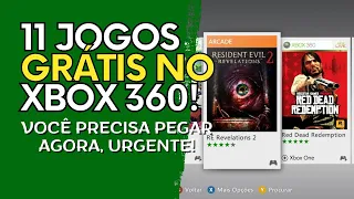 É OFICIAL!!! 11 Jogos Grátis e URGENTES do XBOX 360 em 2024. (SEM LIVE GOLD)