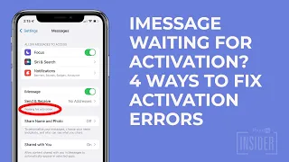 iMessage Waiting for Activation? 4 Ways to Fix iMessage Activation Errors (iOS 16 Update)