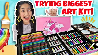 Trying BIGGEST Art Kit!!!🤩🎀✨️ *First Time*😱 | Riya's Amazing World