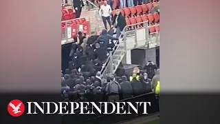 AZ Alkmaar fans invade West Ham’s family stand